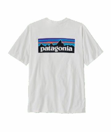 Patagonia Mens P-6 Logo Responsibili-Tee Fiber White