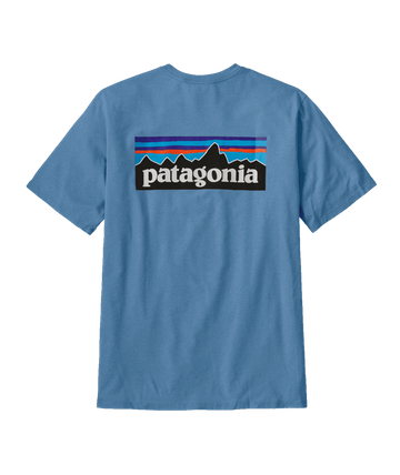Patagonia Mens P-6 Logo T-Shirt Shore Blue