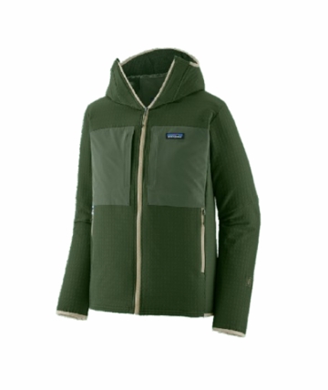 Patagonia Mens R2 TechFace Hoody Treeline Green