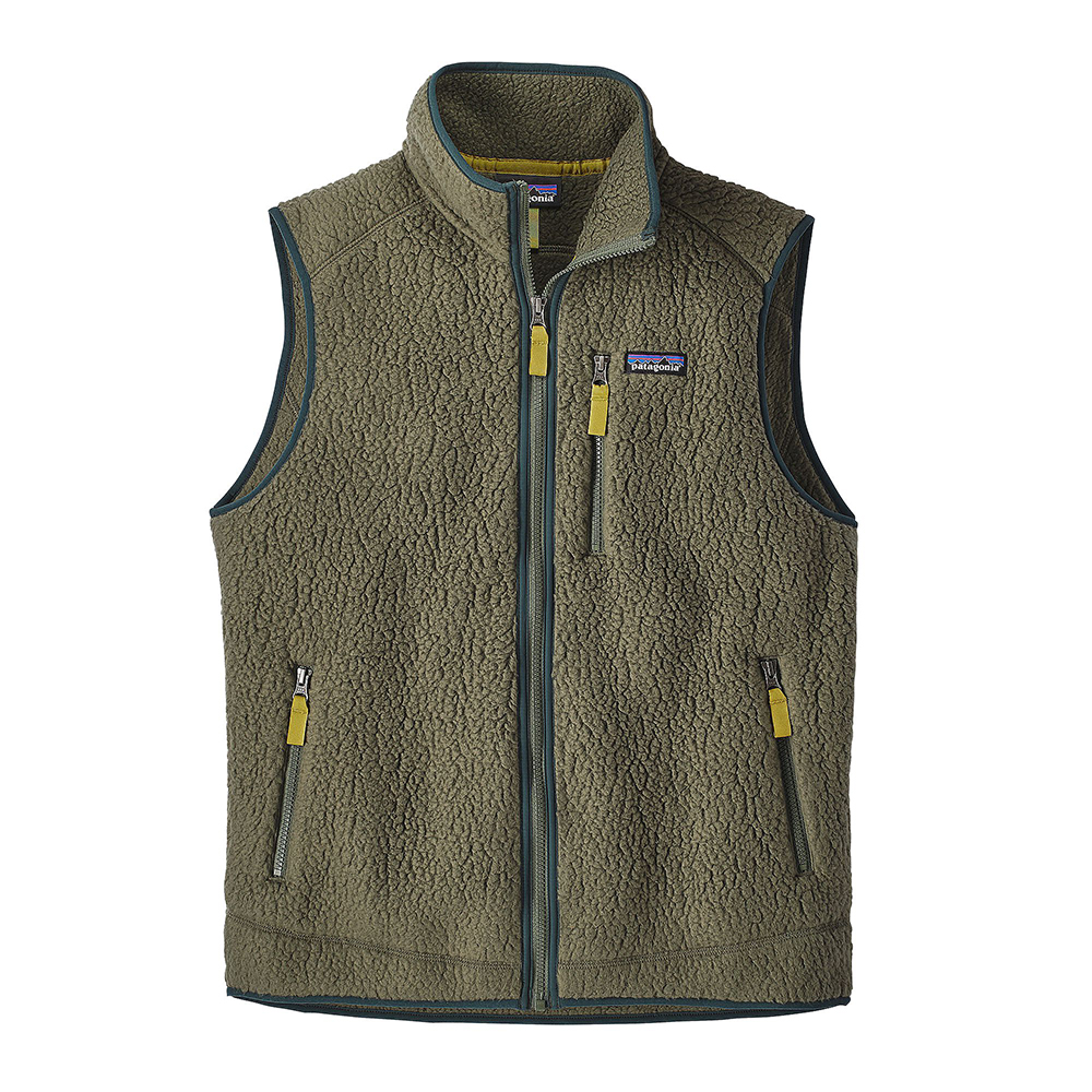 Patagonia Mens Retro Pile Fleece Vest Industrial Green