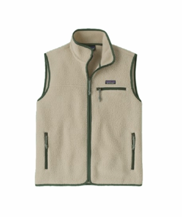 Patagonia Mens Retro Pile Vest Pelican w/Canopy Green