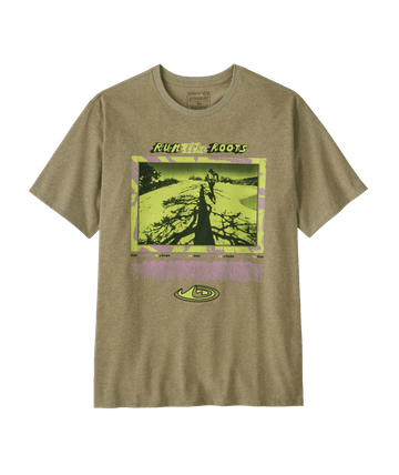 Patagonia Mens Run Like Roots Responsibili-Tee Gumtree Green