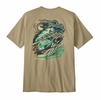 Patagonia Mens Take a Stand Responsibili-Tee Palm Island: Pumice