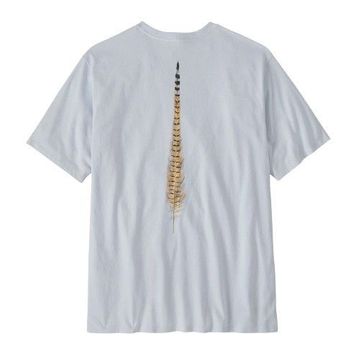 Patagonia Mens Take a Stand Responsibili-Tee Pheasant Tail: White