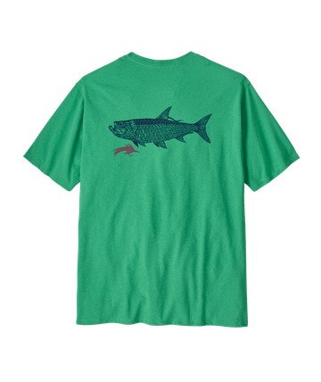 Patagonia Mens Take A Stand Responsibili-Tee Salty Roach: Aqua Stone