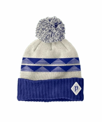 Patagonia Powder Town Beanie Hut Tripper Stripe: Birch White