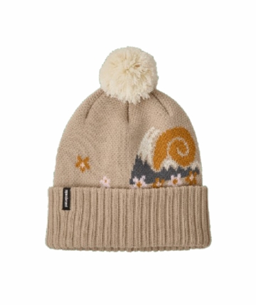 Patagonia Powder Town Beanie Nature's Pace Knit: Dark Natural