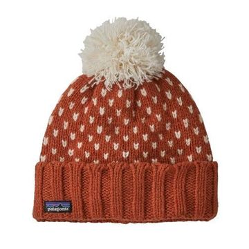 Patagonia Snowbelle Beanie Offset Dot: Burnished Red (Autumn 2025)