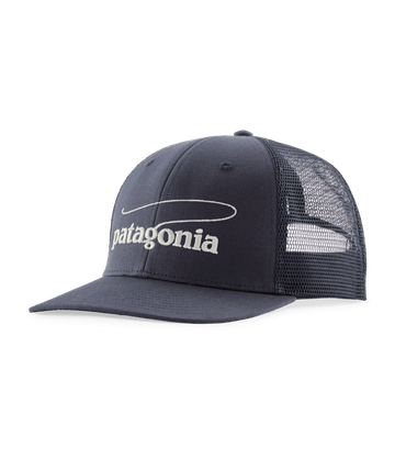 Patagonia Take a Stand Trucker Hat Casting Logo: Smolder Blue