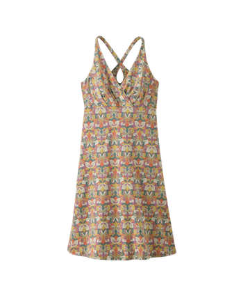 Patagonia Womens Amber Dawn Dress Butterfly Geo: Weathered Stone
