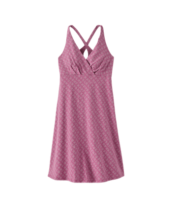 Patagonia Womens Amber Dawn Dress Future Flowers: Faded Magenta