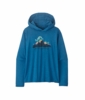 Patagonia Womens Cap Cool Daily Hoody - Fitz Roy Nimbus Aquatic Blue - Light Aquatic Blue X-Dye