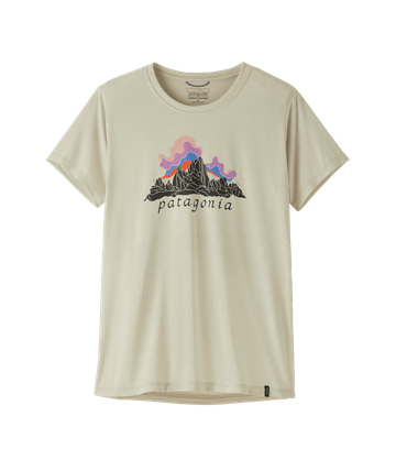 Patagonia Womens Cap Cool Daily Shirt - Fitz Roy Nimbus Dyno White