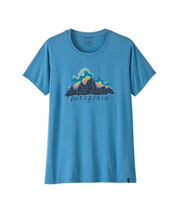 Patagonia Womens Cap Cool Daily Shirt - Fitz Roy Nimbus Shore Blue - Light Shore Blue X-Dye