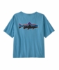 Patagonia Womens Fitz Roy Trout Easy Cut T-Shirt Shore Blue Patagonia Womens Fitz Roy Trout Easy Cut T-Shirt Shore Blue