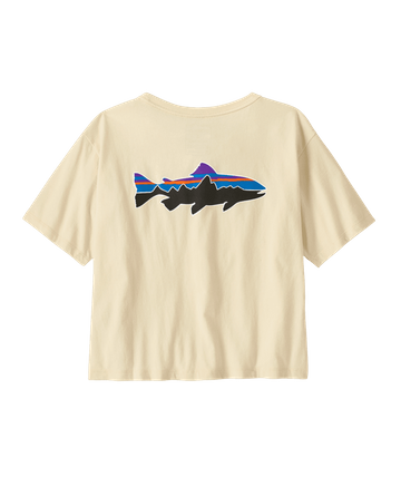 Patagonia Womens Fitz Roy Trout Easy Cut T-Shirt Undyed Natural
