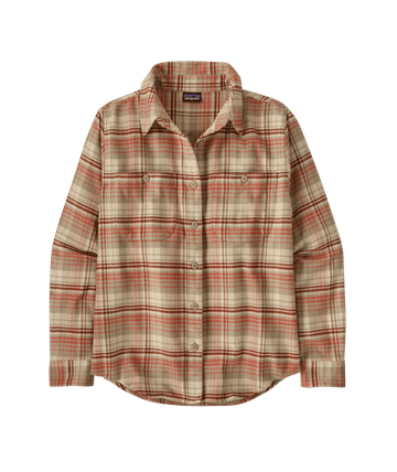 Patagonia Womens Fjord Flannel Shirt River Plaid/ Potters Red