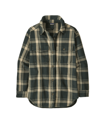 Patagonia Womens Fjord Loft Overshirt Jacket Cirque/ Old Growth Green