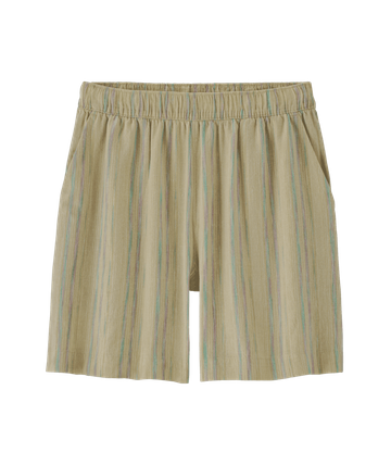 Patagonia Womens Garden Island Long Shorts - 6 in. Inseam Rapids: Weathered Stone
