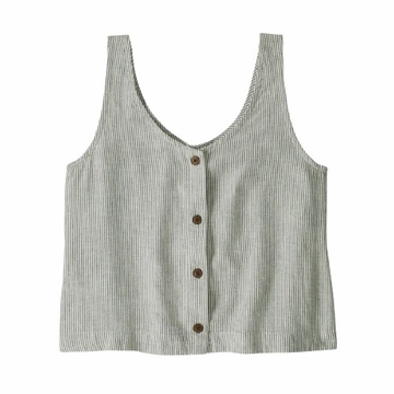 Patagonia Womens Garden Island Top Solstice Stripe: Smolder Blue