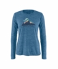 Patagonia Womens L/S Cap Cool Daily Shirt - Fitz Roy Nimbus Aquatic Blue - Light Aquatic Blue X-Dye