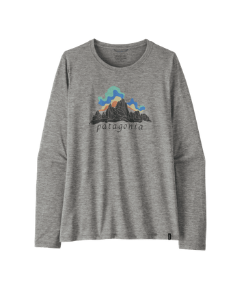 Patagonia Womens L/S Cap Cool Daily Shirt - Fitz Roy Nimbus Feather Grey