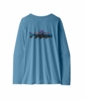 Patagonia Womens L/S Cap Cool Daily Shirt - Fitz Roy Trout Shore Blue - Light Shore Blue X-Dye