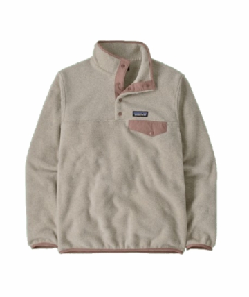Patagonia Womens Lightweight Synchilla Snap-T Pullover Oatmeal Heather w/Moonrise Taupe