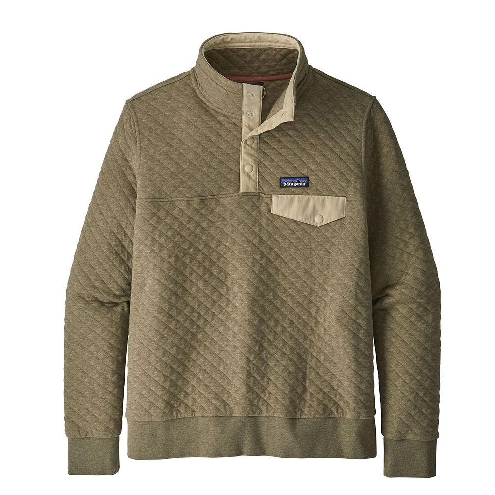Patagonia Womens Organic Cotton Quilt SnapT Pullover Sage Khaki (close