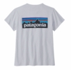 Patagonia Womens P-6 Logo Respnsibili-Tee White