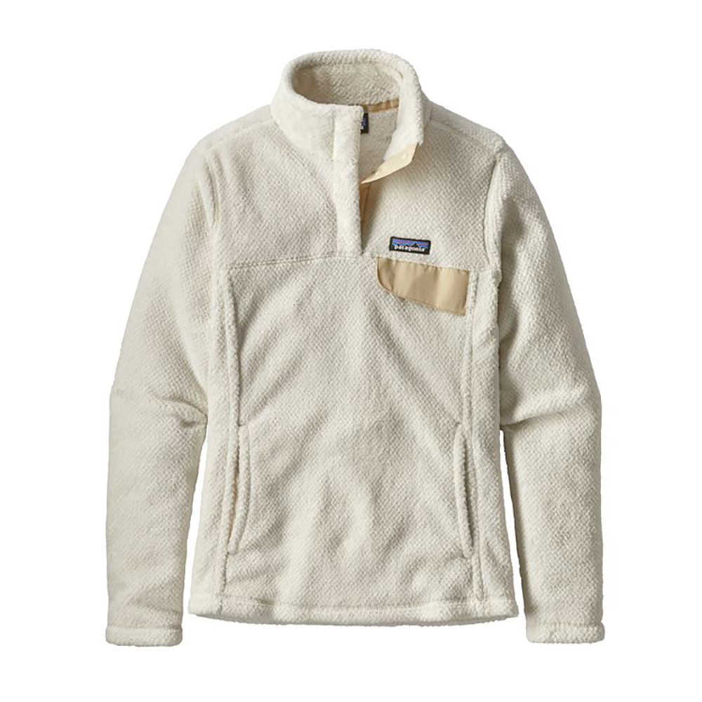 Patagonia Womens Re-Tool Snap-T Fleece Pullover Raw Linen/ White X-Dye