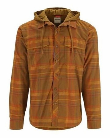 Simms Mens Coldweather Hoody Bronzeback Neo Plaid (Close Out)