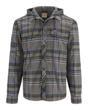 Simms Mens Coldweather Hoody Gunmetal Neo Plaid