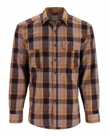 Simms Mens ColdWeather Long Sleeve Shirt Dolomite Logan Plaid (Close Out)