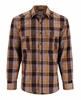 Simms Mens ColdWeather Long Sleeve Shirt Dolomite Logan Plaid