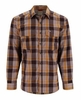 Simms Mens ColdWeather Long Sleeve Shirt Dolomite Logan Plaid (Close Out)
