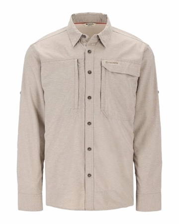 Simms Mens Guide Bugstopper LS Shirt Dolomite Heather