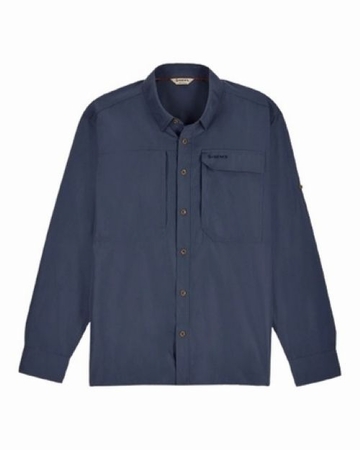 Simms Mens Guide Fishing Shirt Selvedge