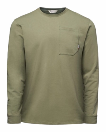 Simms Mens Harbor Long Sleeve Crew Willow
