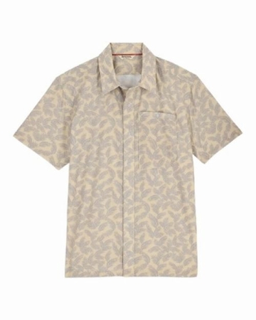 Simms Mens Tailout Air Short Sleeve Shirt Palm Burnished Clay