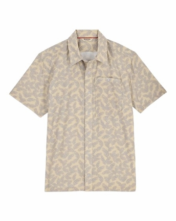 Simms Mens Tailout Air Short Sleeve Shirt Palm Burnished Clay