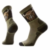 Smartwool Hike Light Cushion Bison Crew Socks Winter Moss