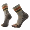 Smartwool Hike Light Cushion Striped Mid Crew Socks Taupe - Natural Marl