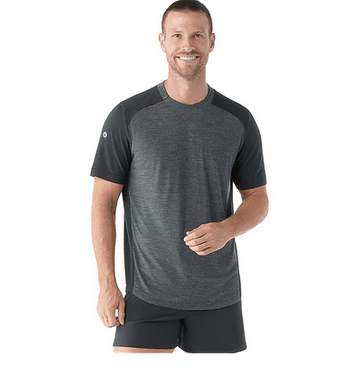 Smartwool Mens Active Mesh Short Sleeve Charcoal Heather