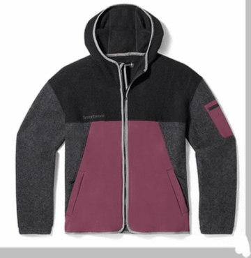 Smartwool Mens Hudson Trail Fleece Jacket Charcoal/ Eggplant (close out)