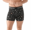 Smartwool Mens Print Boxer Brief Black/ Gone Camping