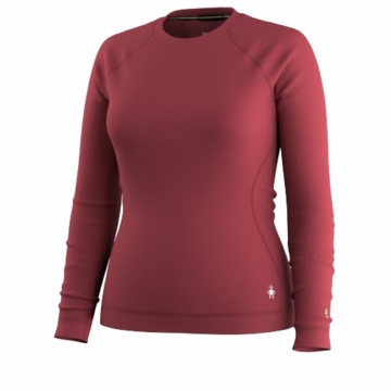 Smartwool Womens Classic Thermal Merino Base Layer Crew Cherry Lacquer