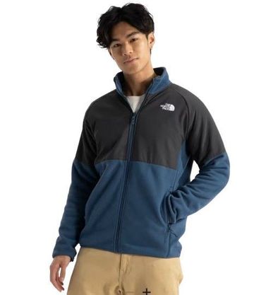 The North Face Mens Glacier Heavyweight Full Zip Shady Blue/Asphalt Grey (Close Out)