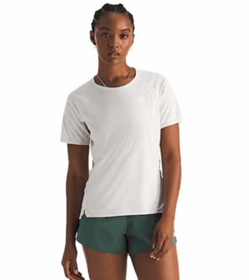 The North Face Womens Lightrange Sunriser Short-Sleeve White Dune