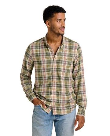 Toad&Co Mens Airsmyth LS Shirt Chive Plaid